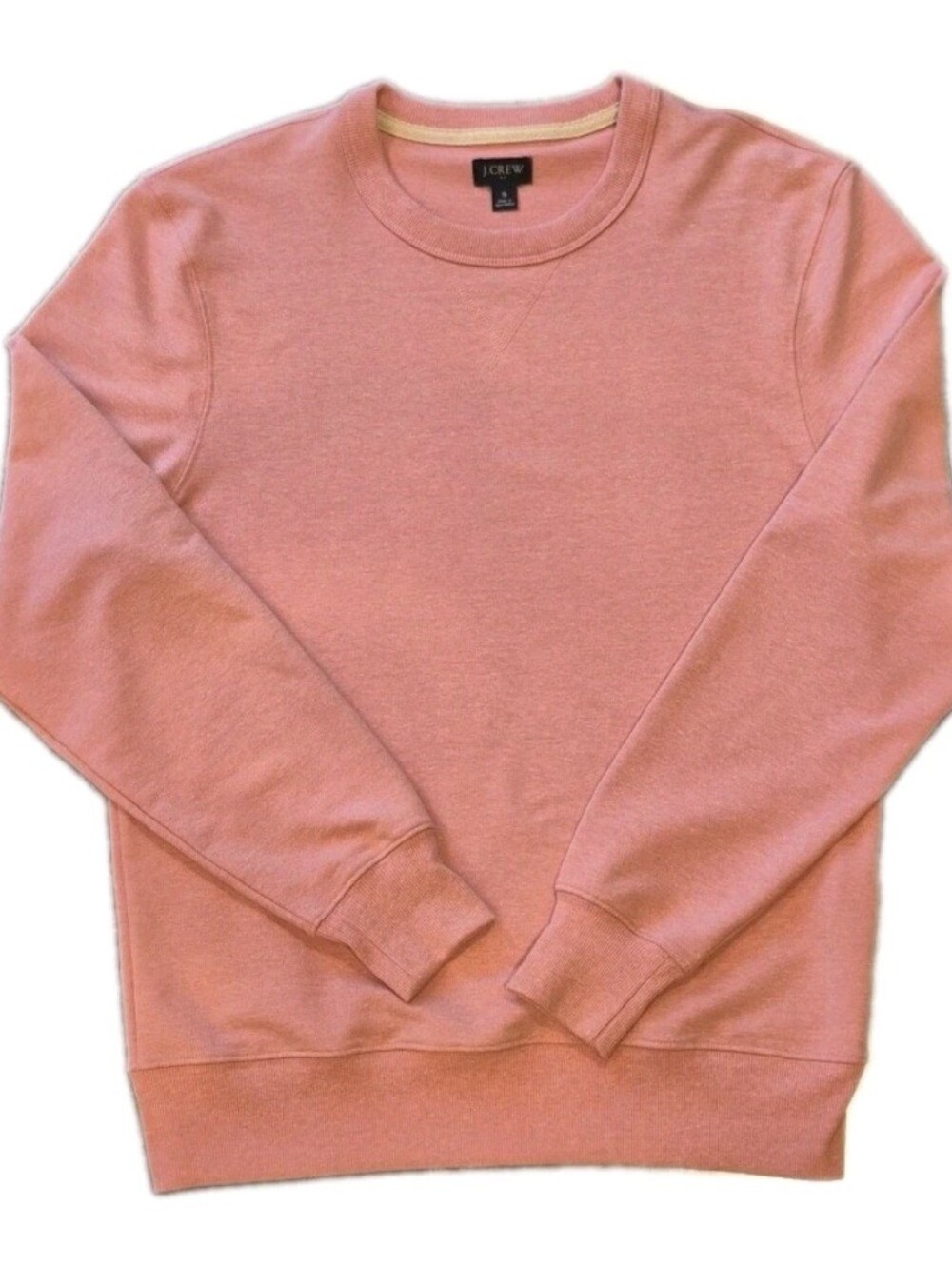 J.Crew Men's Lightweight Cotton-Blend Sweatshirt Heathered Pink - Small
